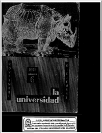 					Ver Núm. 06 (1971): La Universidad, No 6 Año 96 Noviembre-Diciembre 1971
				