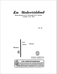 					Ver Núm. 4 (1967): La Universidad, No 4 Julio-Agosto 1967
				