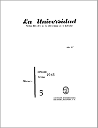 					Ver Núm. 5 (1965): La Universidad, No 5 Septiembre-Octubre 1965
				