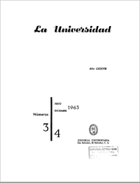 					Ver Núm. 3-4 (1963): La Universidad, No 3-4 Julio-Diciembre 1963
				