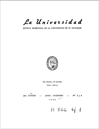 					Ver Núm. 3-4 (1958): La Universidad, No 3-4 Julio-Diciembre 1958
				