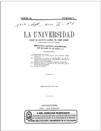 					Ver Núm. 7 (1912): La Universidad, Serie IX No 7 1912
				