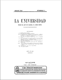 					Ver Núm. 7 (1911): La Universidad, Serie VIII No 7 1911
				