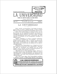 					Ver Núm. 5 (1911): La Universidad, Serie VIII No 5 1911
				