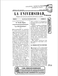 					Ver Núm. 8 (1889): La Universidad, Serie I No 8 1889
				